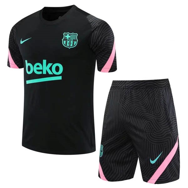 Entrenamiento Barcelona Conjunto Completo 2020-2021 Negro Verde